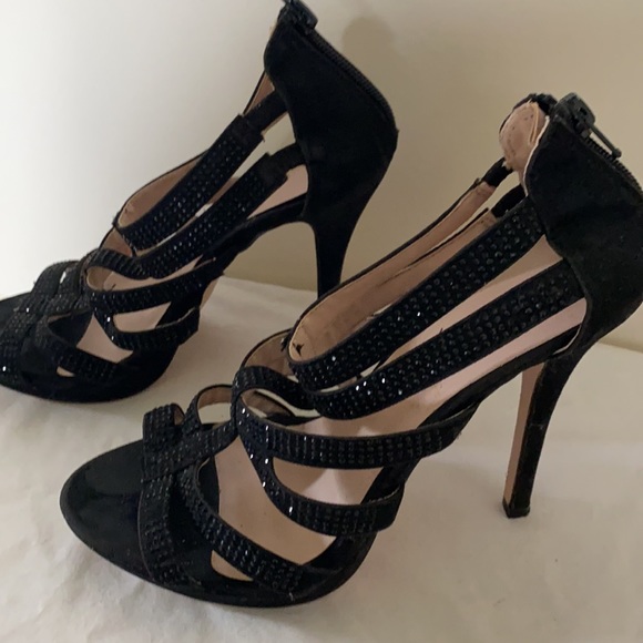 Cathy Jean Black Rhinestone Heels - Picture 3 of 5